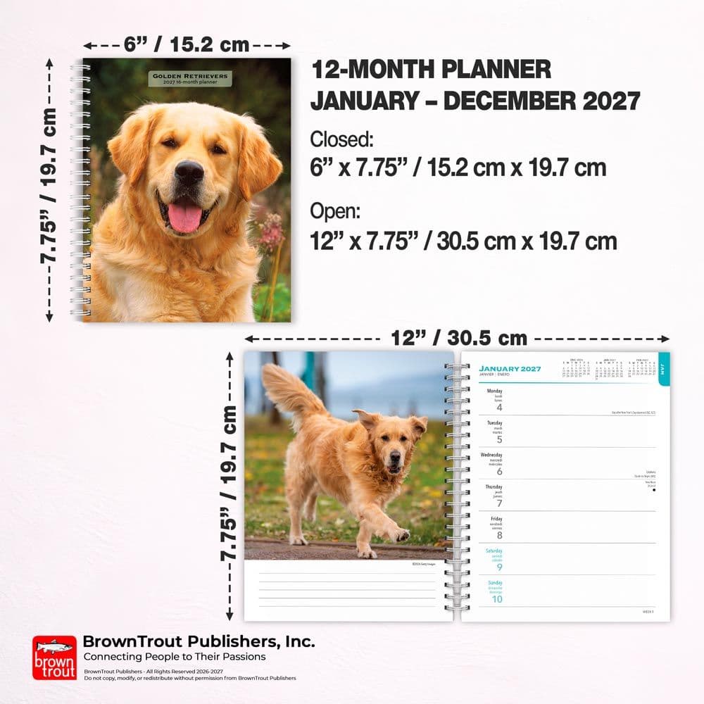 Golden Retrievers 2027 Engagement Planner Sixth Alternate Image