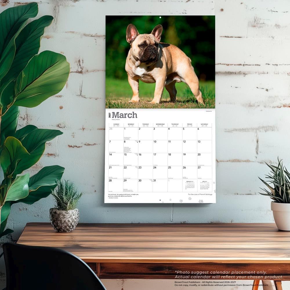 For the Love of French Bulldogs 2027 Wall Calendar Fourth Alternate Image