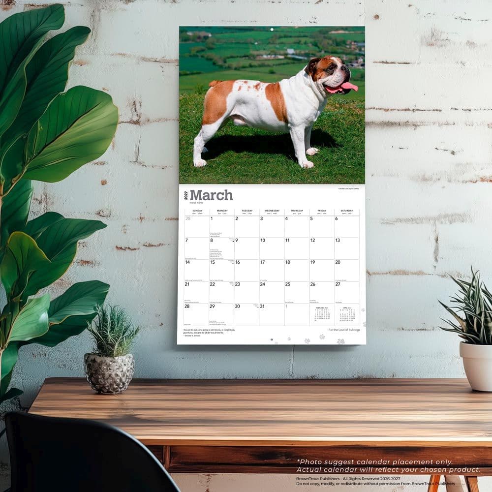 Bulldogs 2027 Deluxe Wall Calendar Fourth Alternate Image