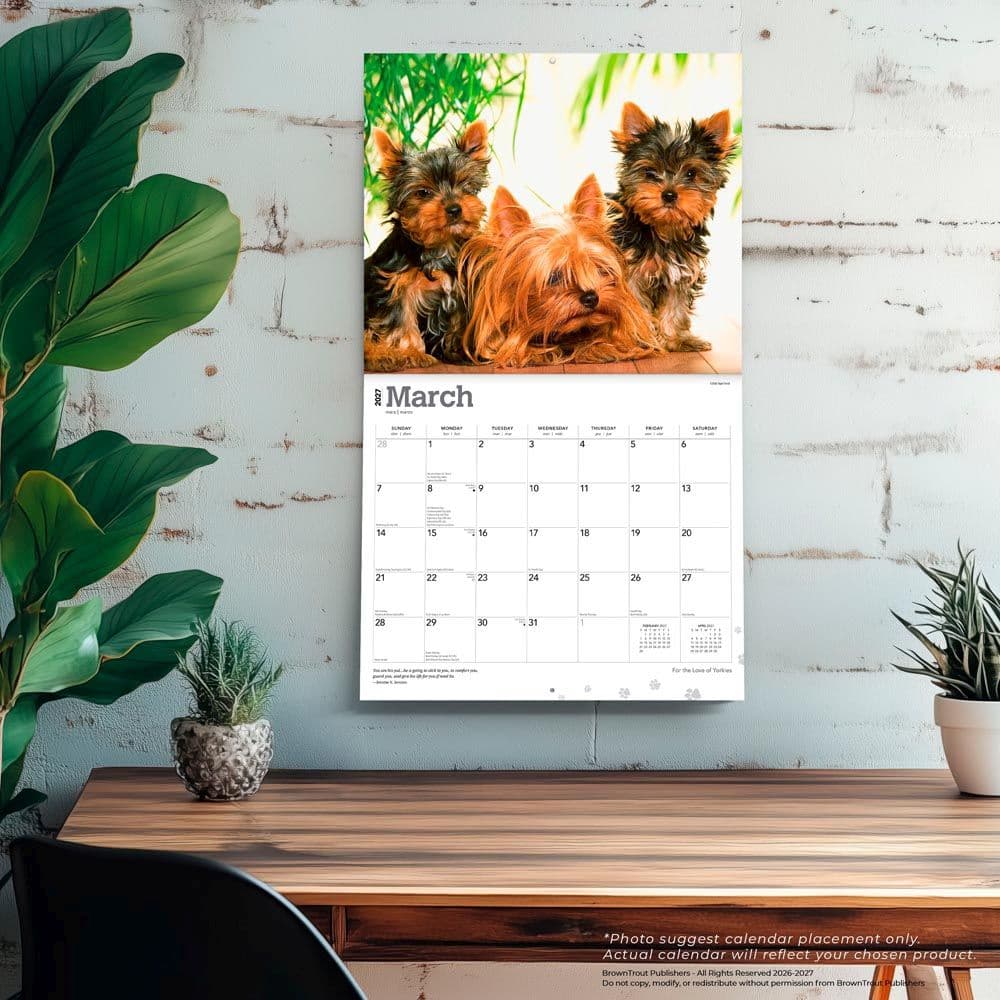 Yorkshire Terriers 2027 Deluxe Wall Calendar Fourth Alternate Image