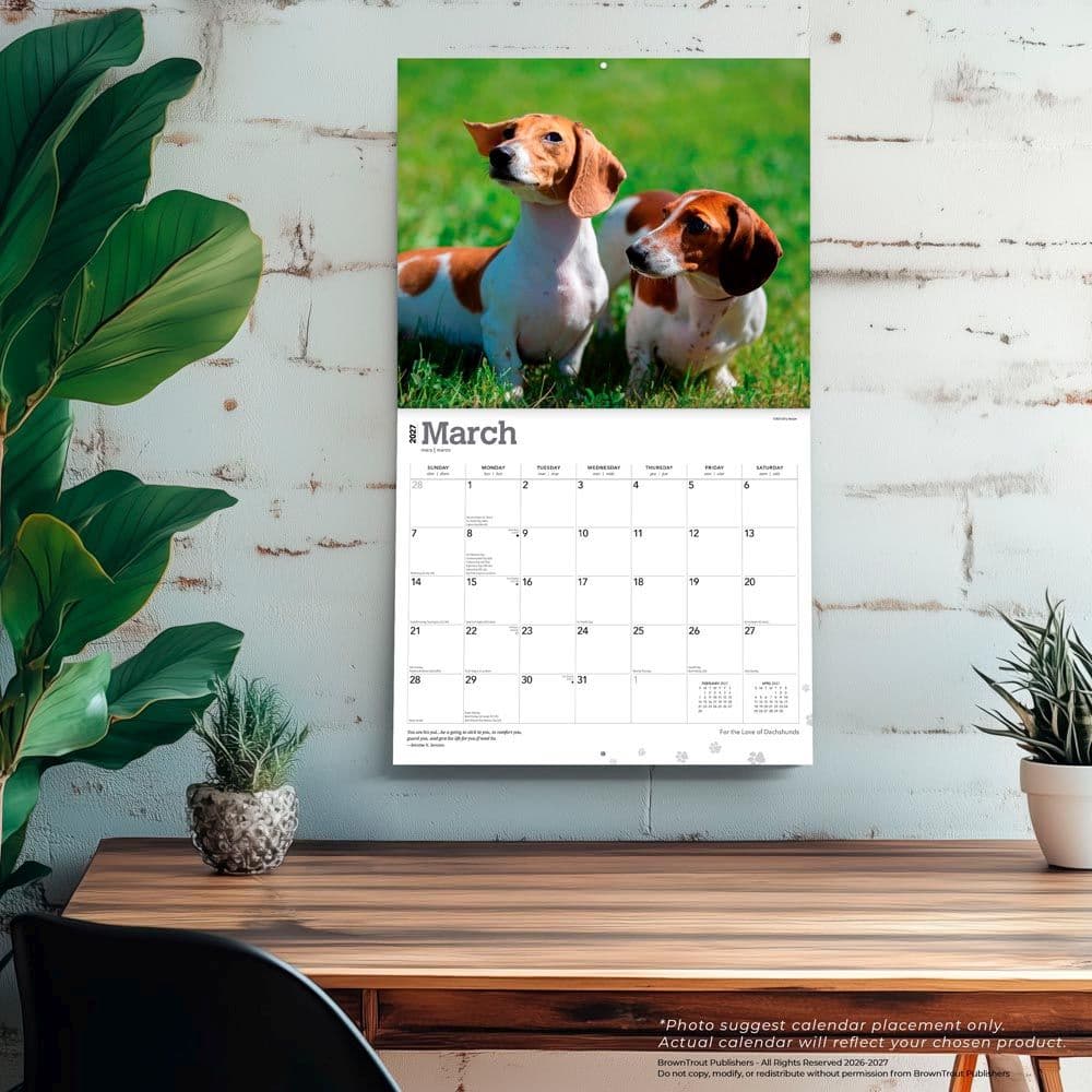 Dachshunds 2027 Deluxe Wall Calendar Fourth Alternate Image