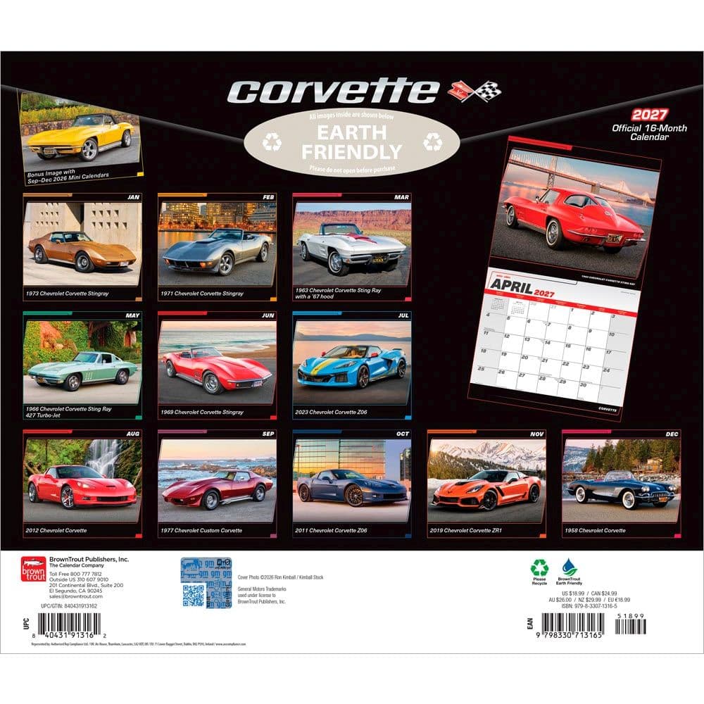 Corvette 2027 Deluxe Wall Calendar First Alternate Image