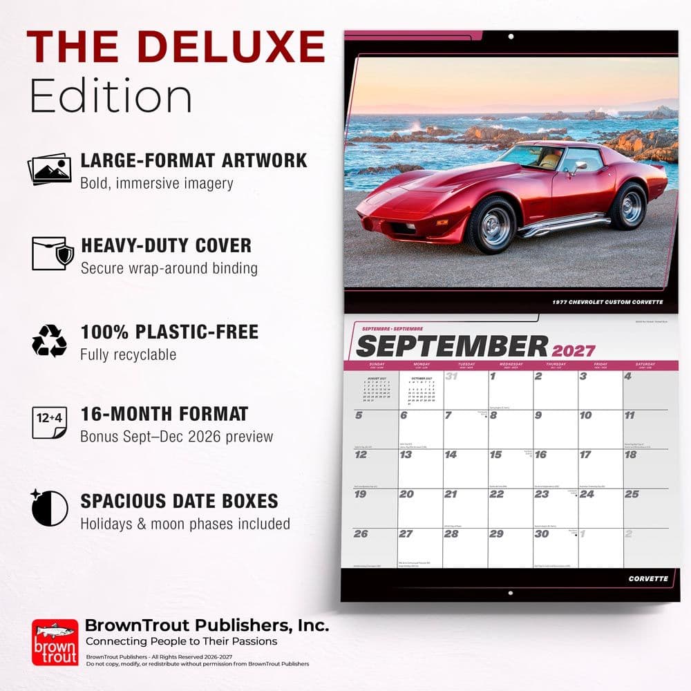 Corvette 2027 Deluxe Wall Calendar Fifth Alternate Image
