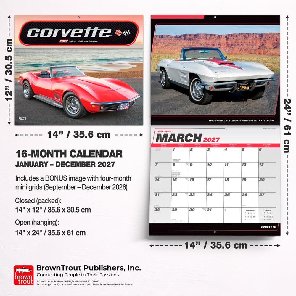 Corvette 2027 Deluxe Wall Calendar Sixth Alternate Image