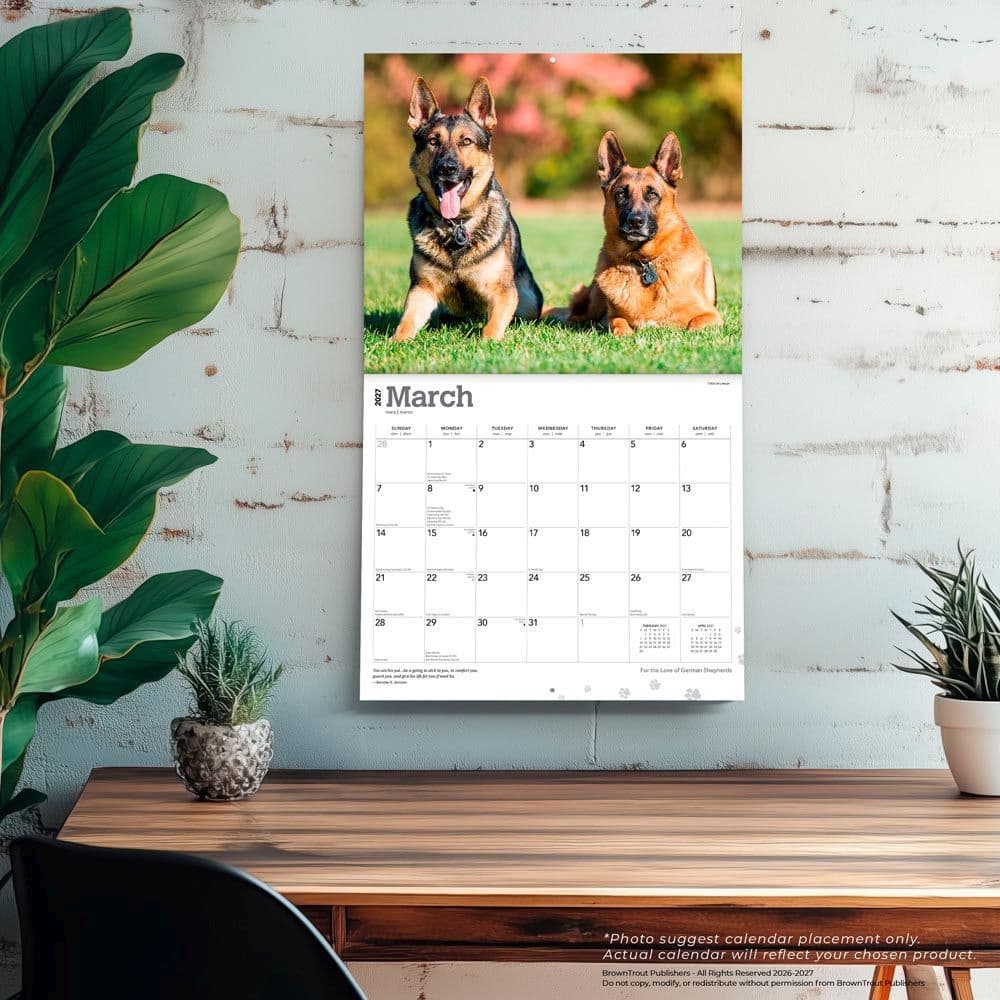 German Shepherds 2027 Deluxe Wall Calendar Fourth Alternate Image