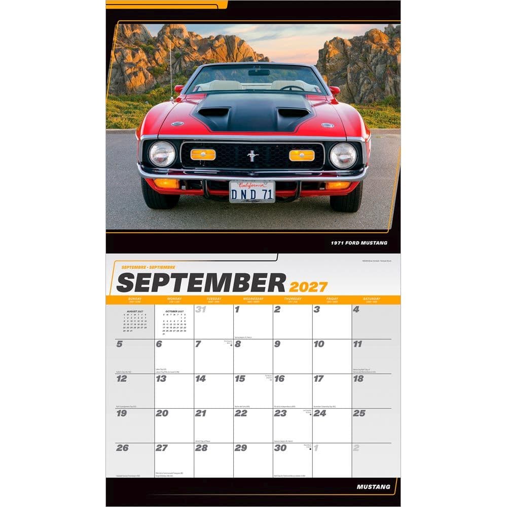 Mustang 2027 Deluxe Wall Calendar Third Alternate Image