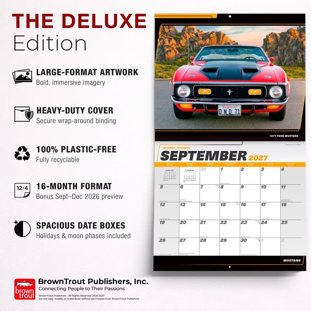 Mustang 2027 Deluxe Wall Calendar Fifth Alternate Image