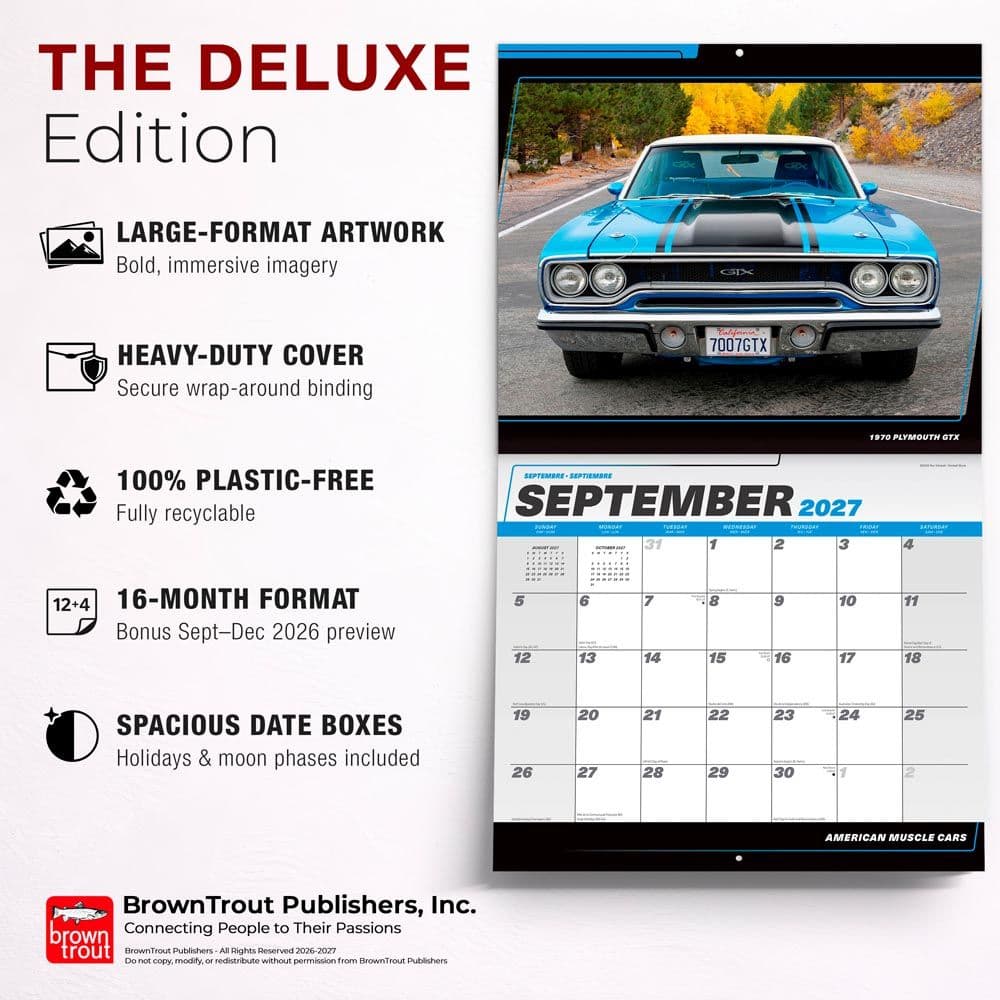 American Muscle Cars 2027 Deluxe Wall Calendar Fifth Alternate Image