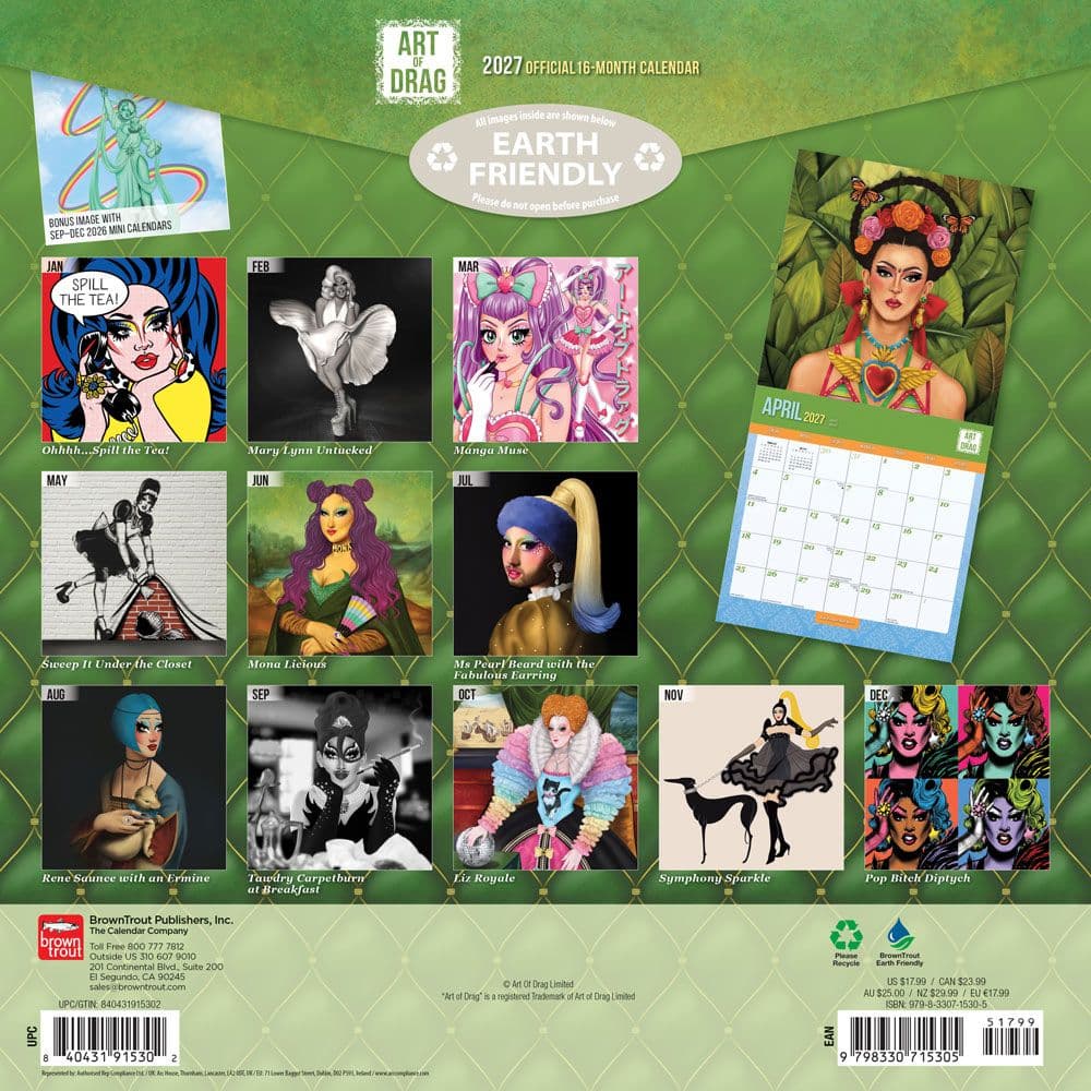Art of Drag 2027 Wall Calendar First Alternate Image