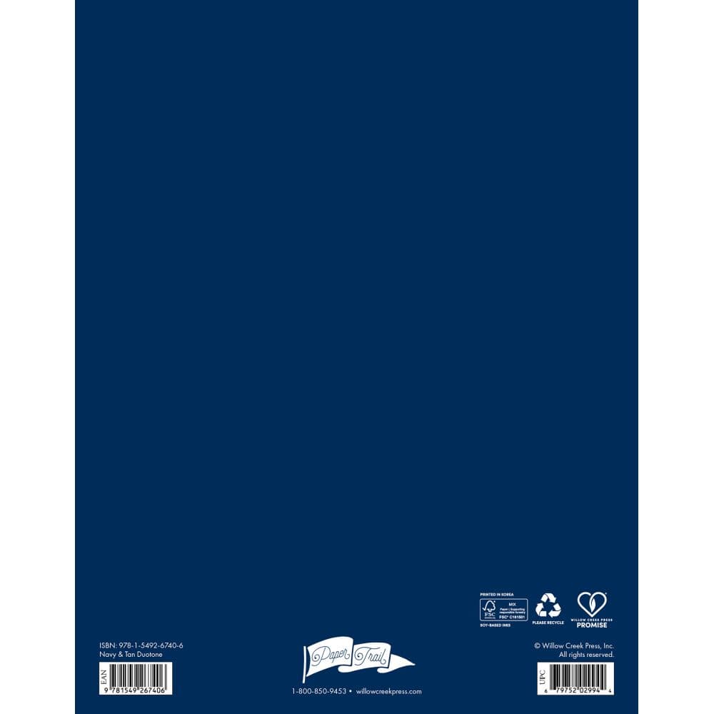 Navy &amp; Tan Booklet 2027 Monthly Planner First Alternate Image