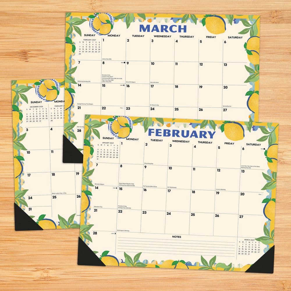 Mediterranean Moments Large 2027 Monthly Desk Pad First Alternate Image