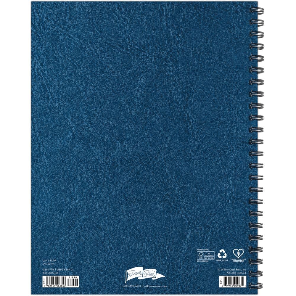 Blue Leathered 2027 Monthly Planner First Alternate Image