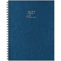 image Blue Leathered 2027 Monthly Planner Main Product Image