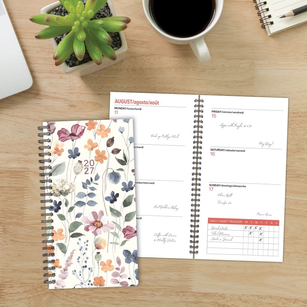 Navy and Tan Duotone 2027 Weekly Planner Third Alternate Image