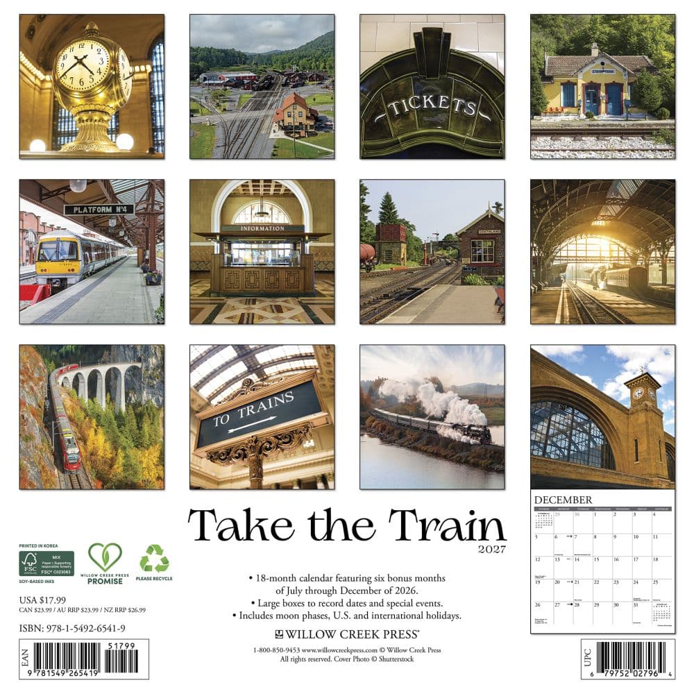 Take the Train 2027 Wall Calendar First Alternate Image