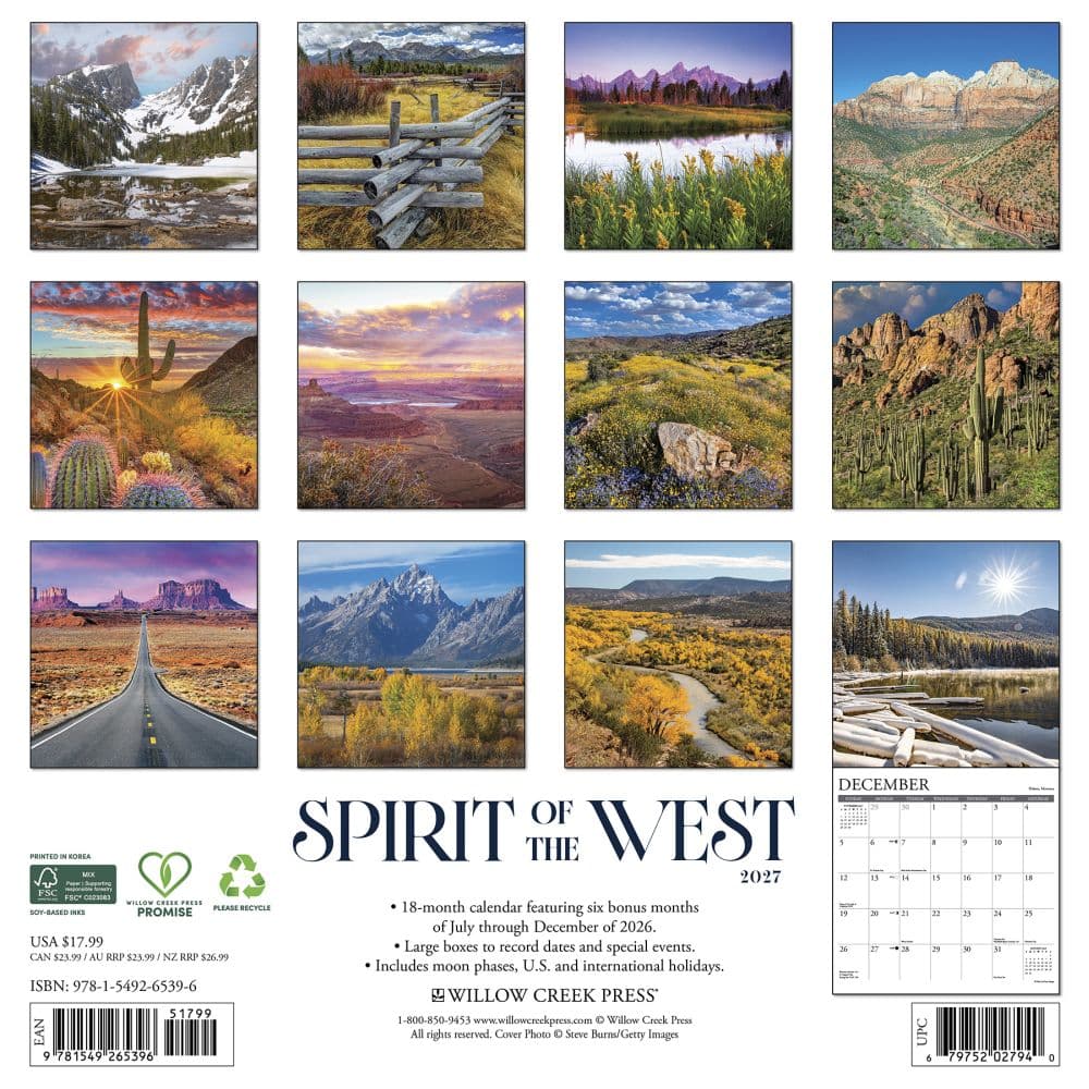 Spirit of the West 2027 Wall Calendar First Alternate Image