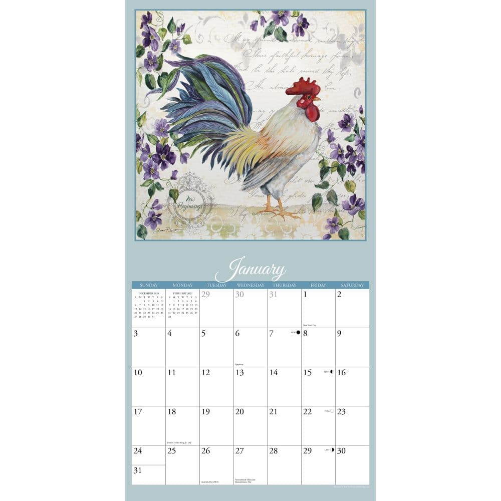 Roosters 2027 Wall Calendar Second Alternate Image