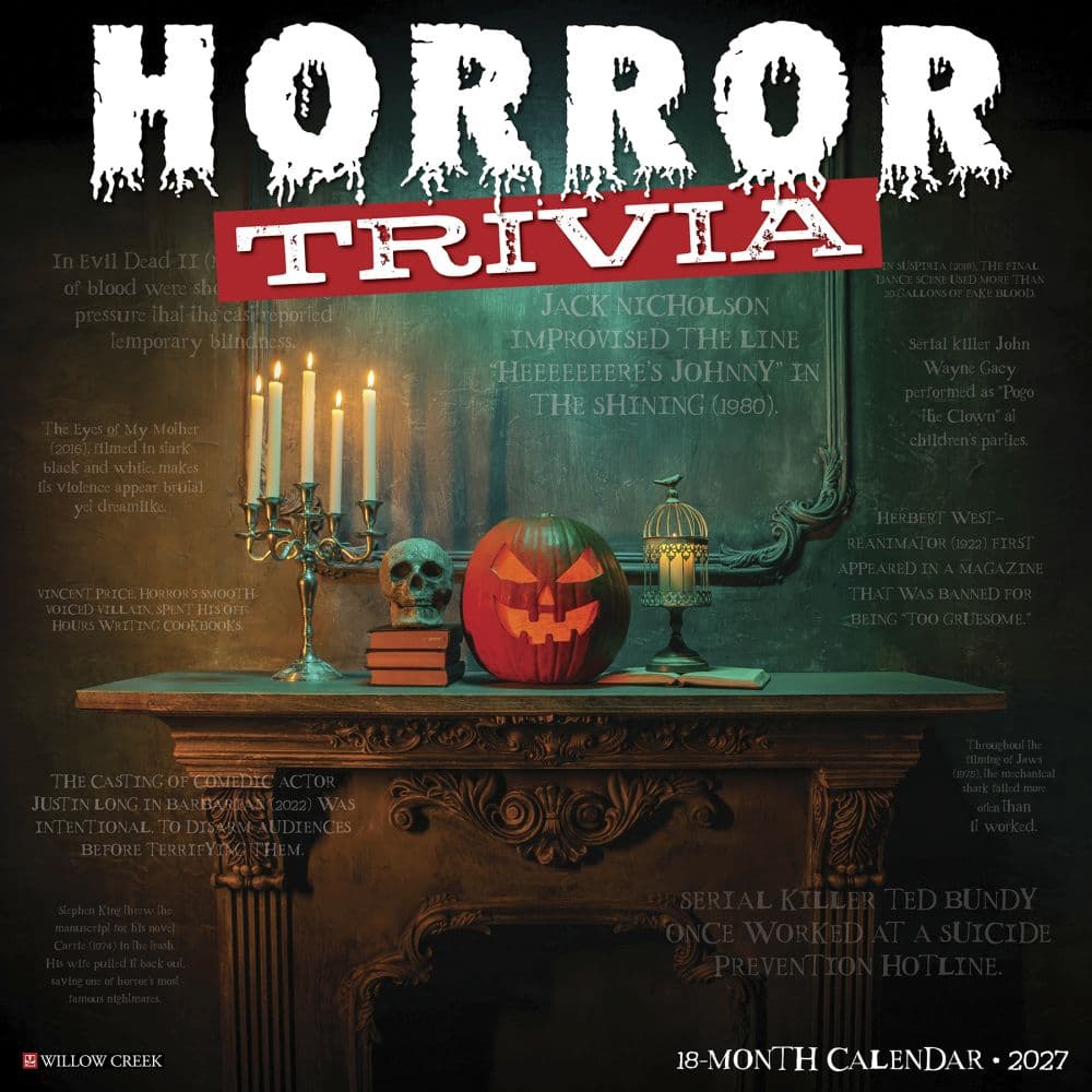 image Horror Trivia 2027 Wall Calendar Main Product Image