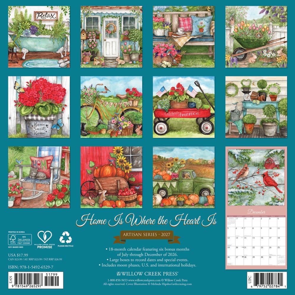 Home Is Where the Heart 2027 Wall Calendar First Alternate Image