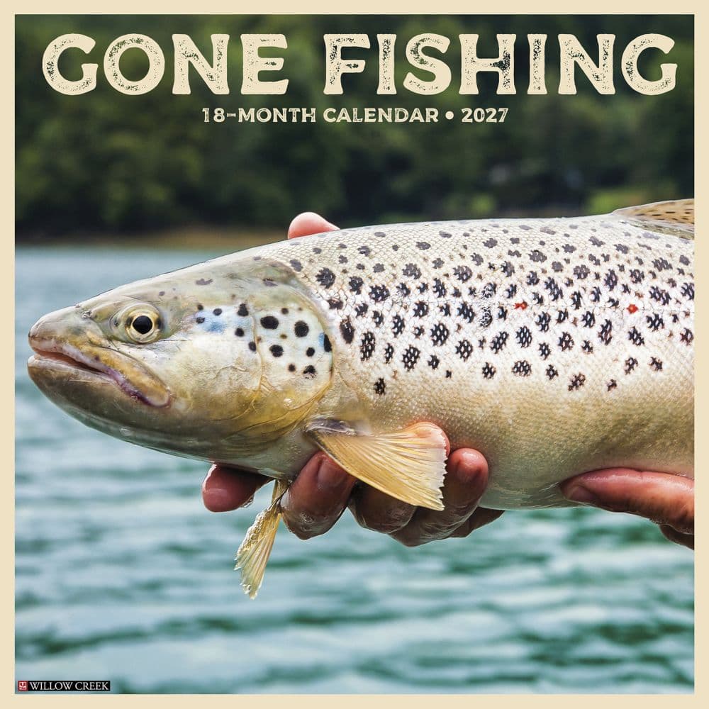 Gone Fishing Wall 2027 Wall Calendar