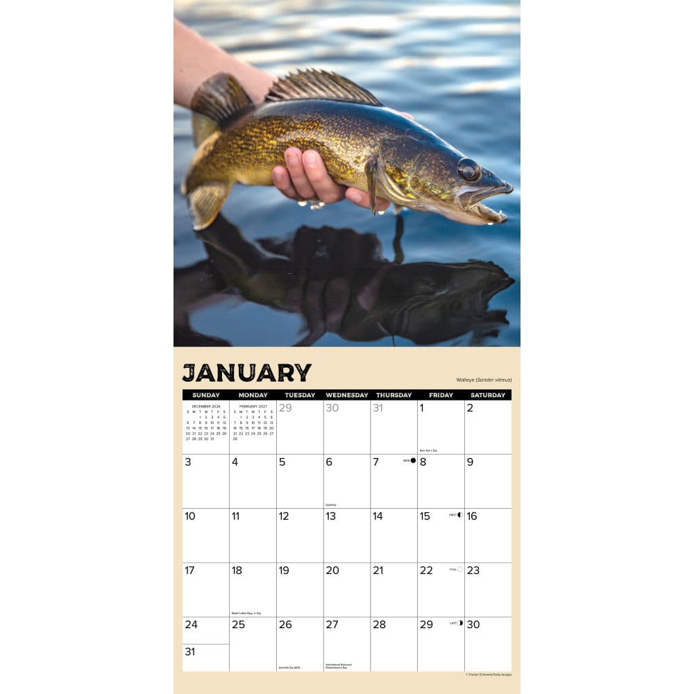Gone Fishing Wall 2027 Wall Calendar Second Alternate Image