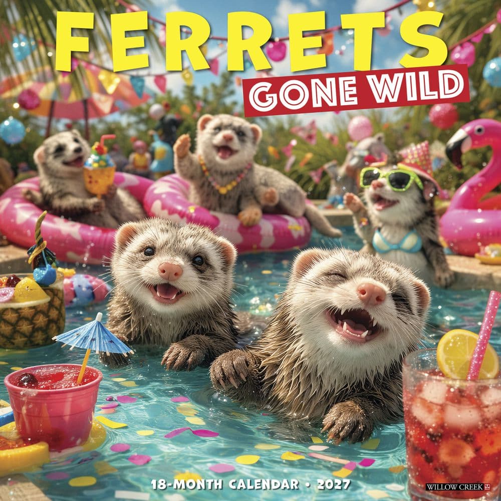 image Ferrets Gone Wild 2027 Wall Calendar Main Product Image
