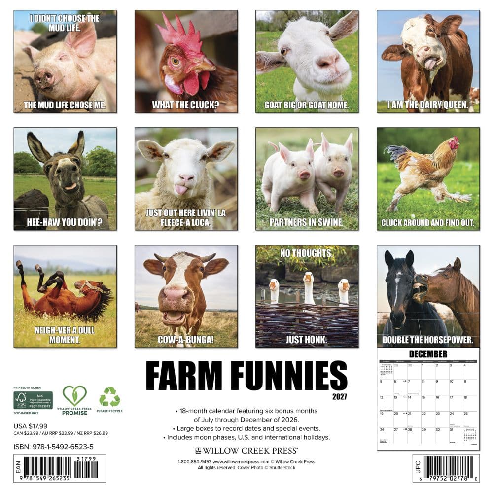 Farm Funnies 2027 Wall Calendar First Alternate Image