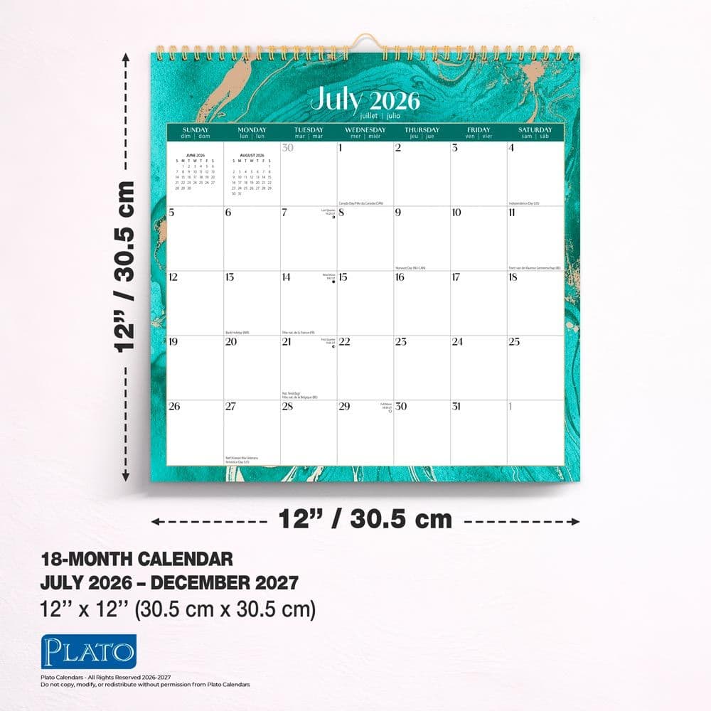 Crackled Blush 2027 Wall Calendar Sixth Alternate Image