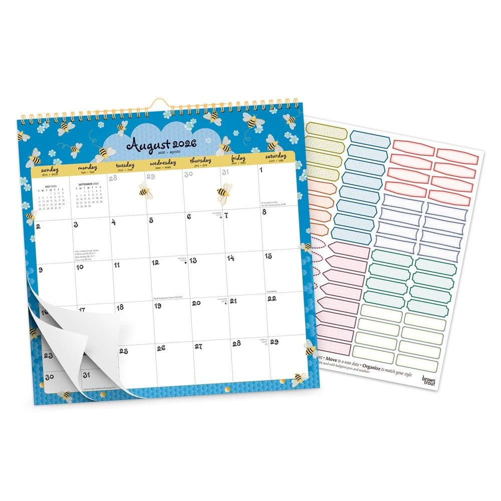 Busy Bees Plato 2027 Wall Calendar Second Alternate Image