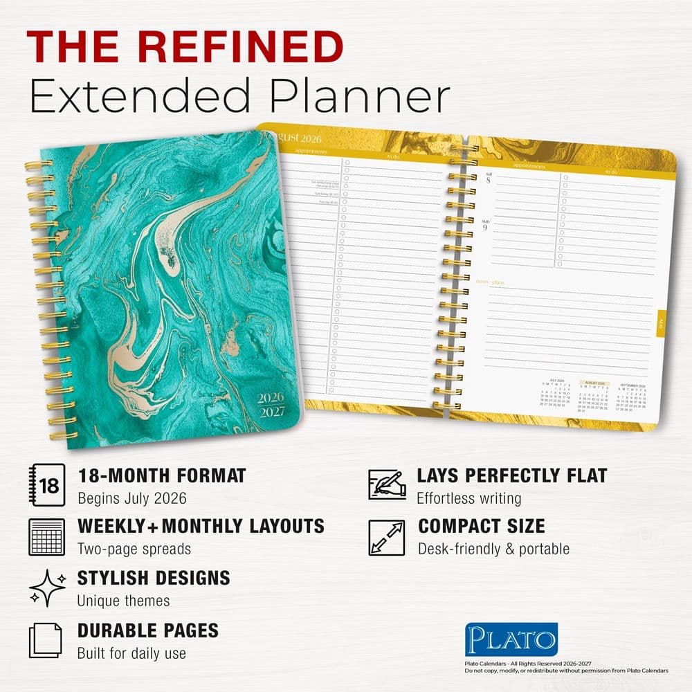 Crackled Blush Desk 2027 Planner Fifth Alternate Image