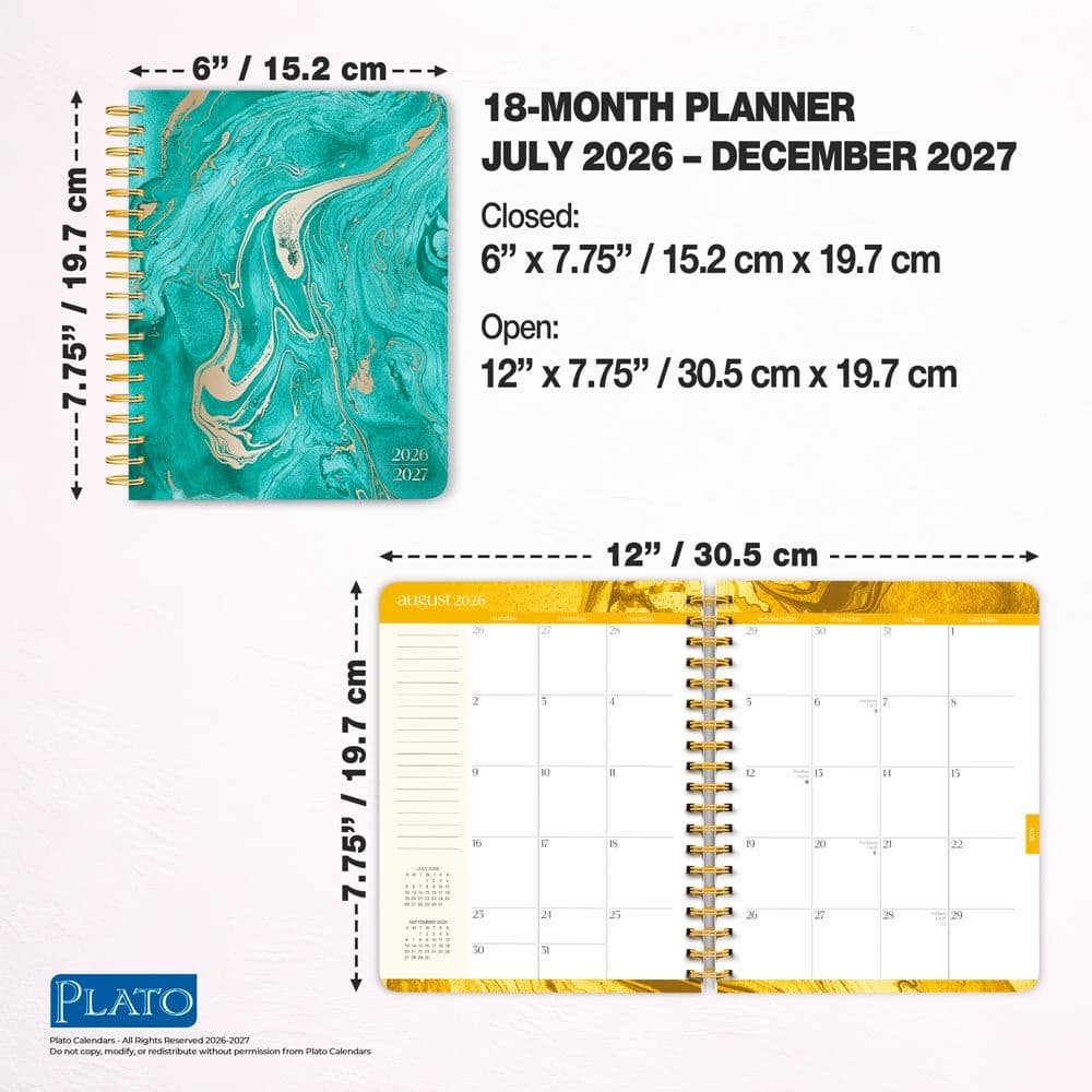 Crackled Blush Desk 2027 Planner Sixth Alternate Image