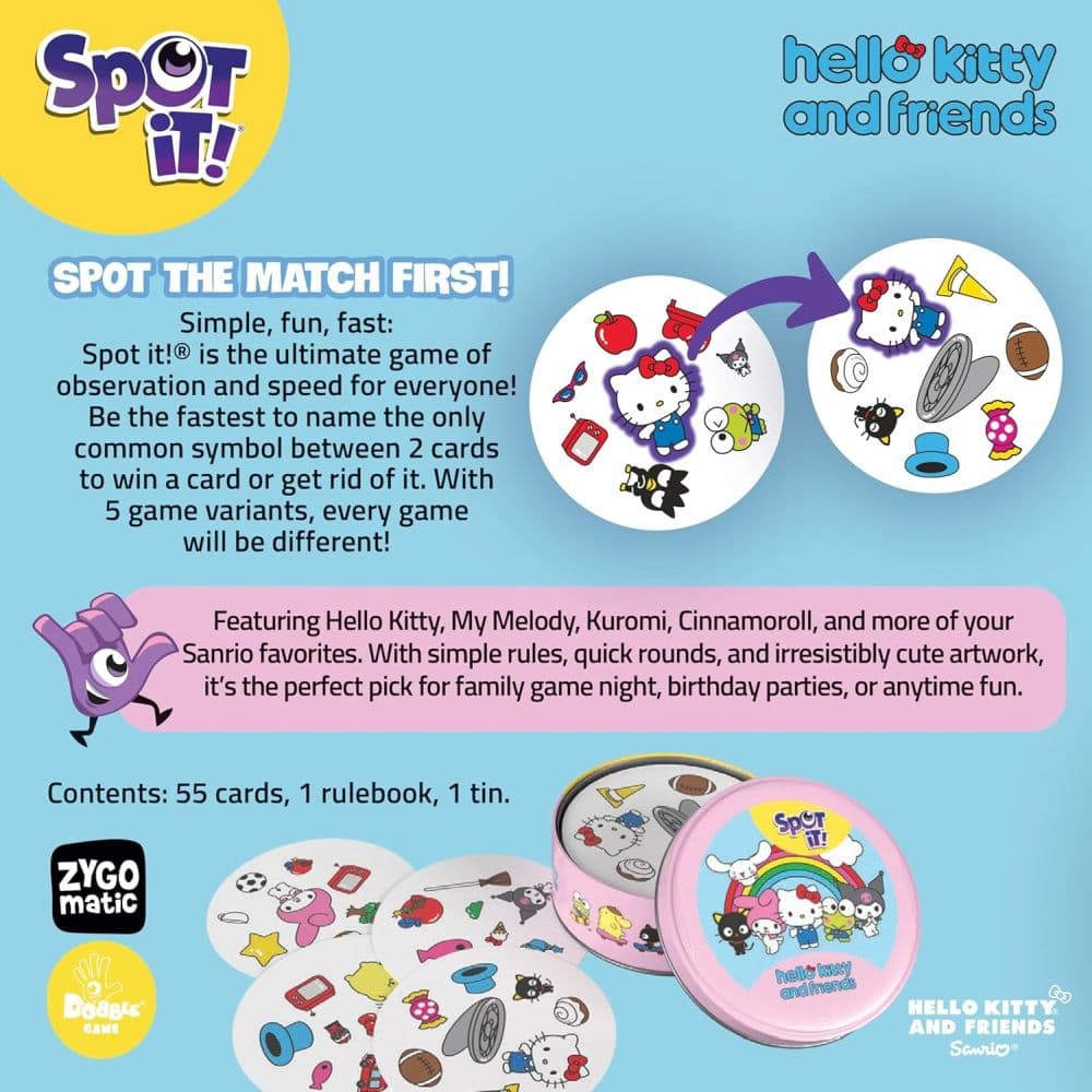 Spot It! Hello Kitty and Friends Card Game First Alternate Image