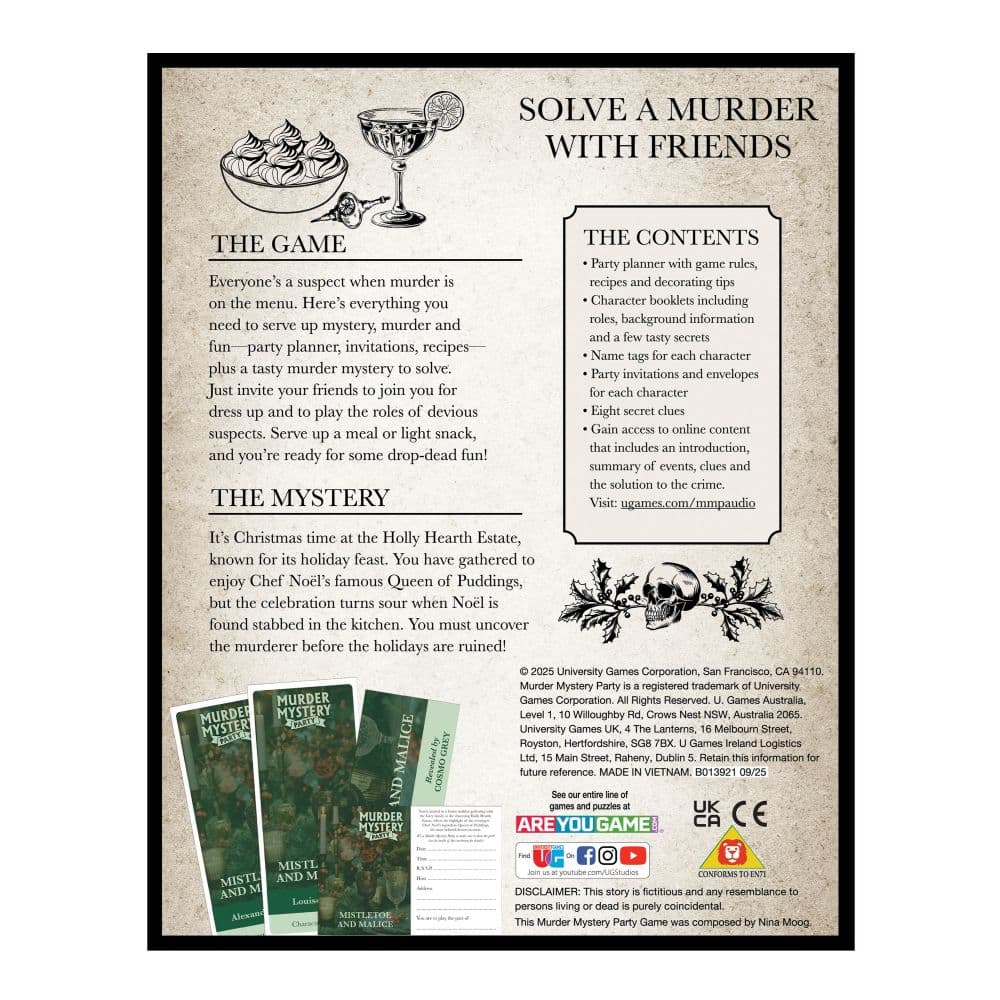 Murder Mystery Party Mistletoe and Malice Game First Alternate Image
