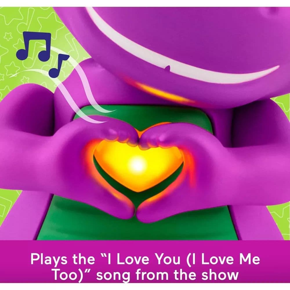Fisher-Price Barney's World Heart Hands Barney Figure Fourth Alternate Image