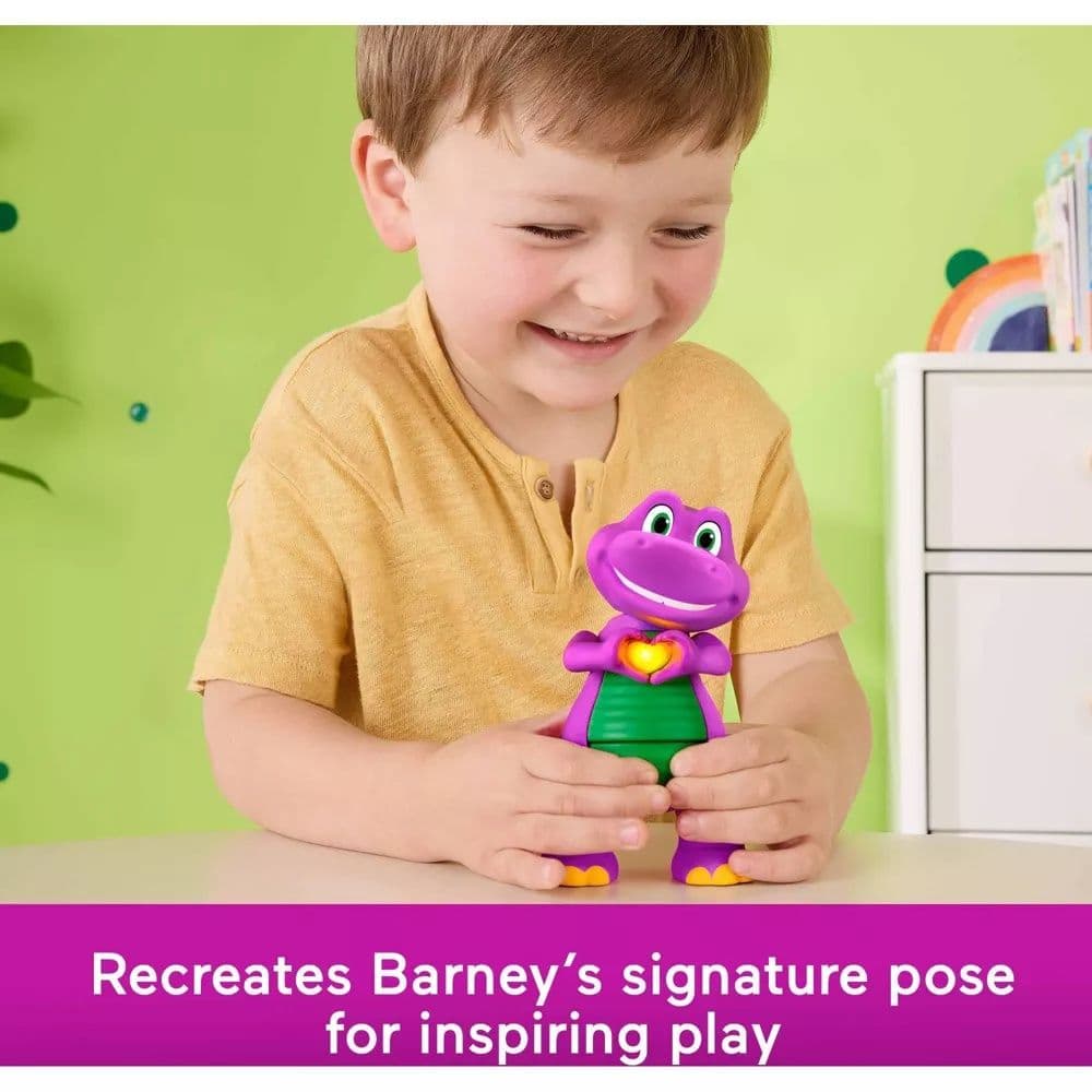 Fisher-Price Barney's World Heart Hands Barney Figure Fifth Alternate Image