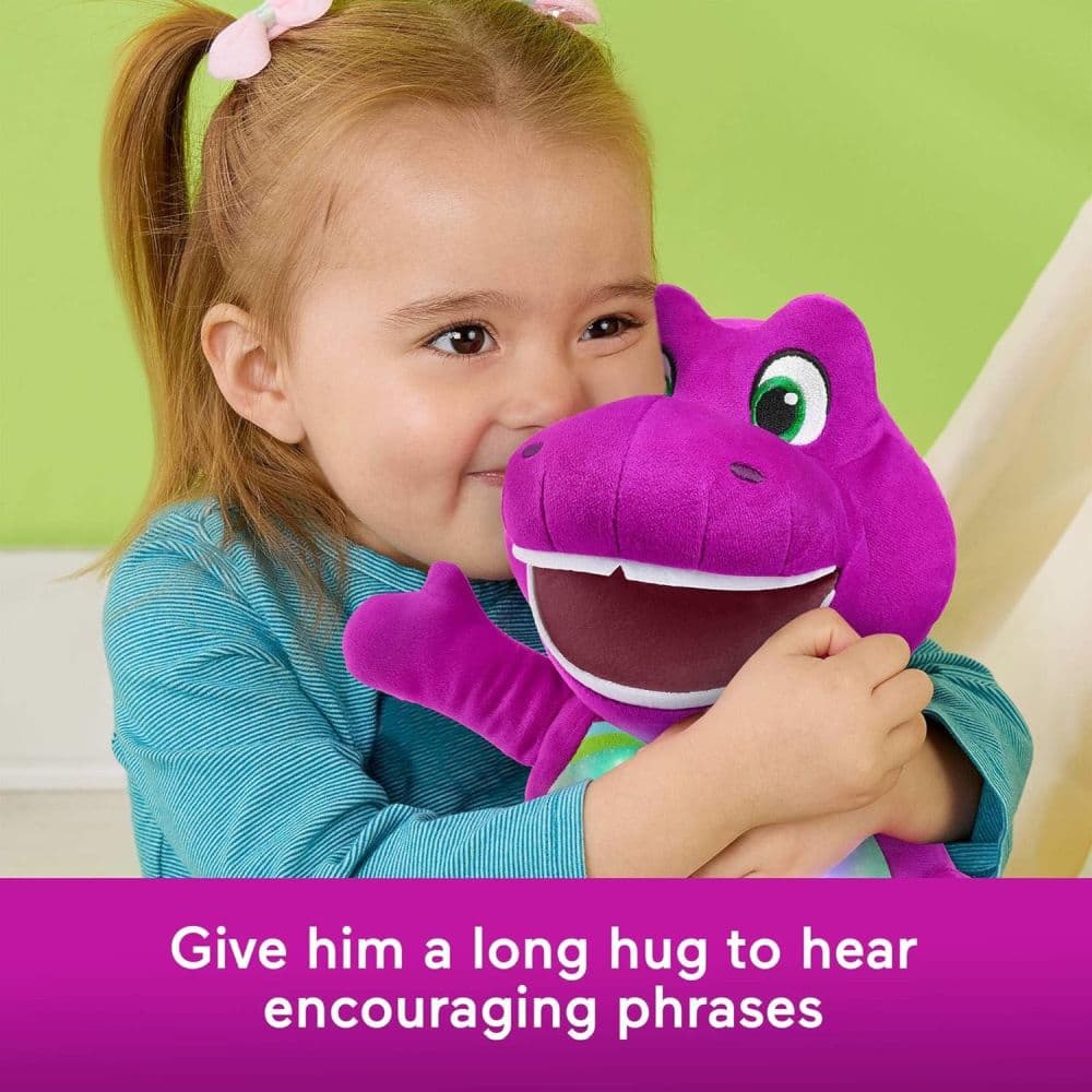 Fisher-Price Barney's World Heart Glow Barney Plush Fourth Alternate Image