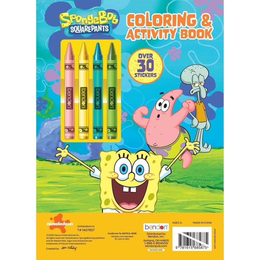 SpongeBob SquarePants Coloring &amp; Activity Book with Crayons Fourth Alternate Image