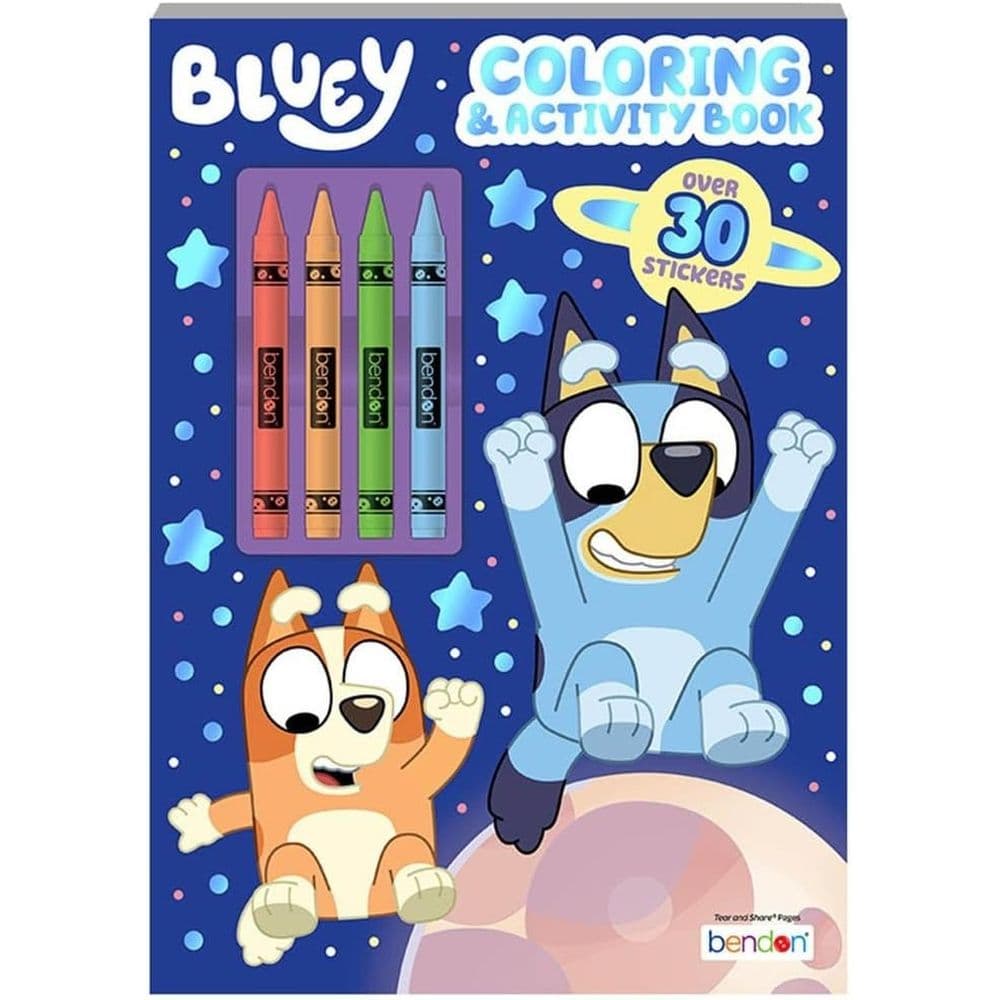 image Bluey Coloring &amp; Activity Book with Crayons Main Product Image
