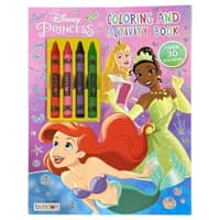 image Disney Princess Coloring &amp; Activity Book with Crayons Main Product Image