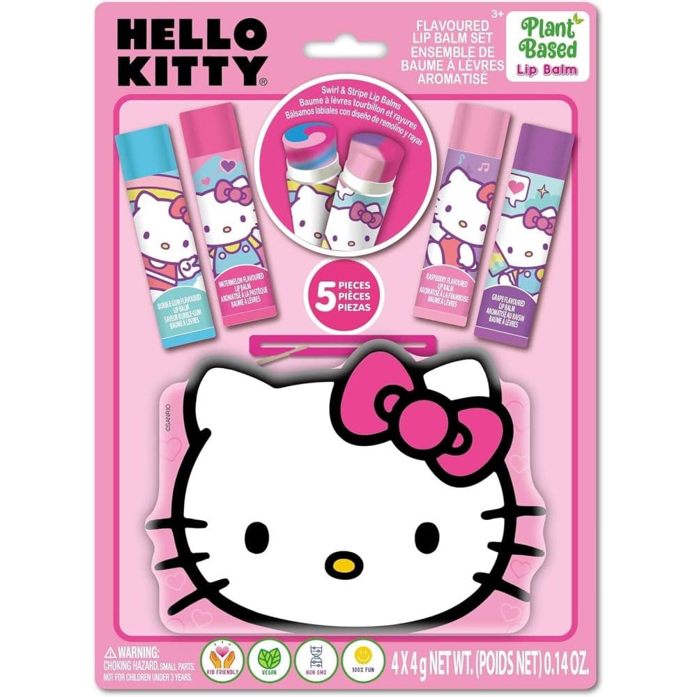 image Hello Kitty Plant Based 4 Pack Lip Balm with Tin Main Product Image