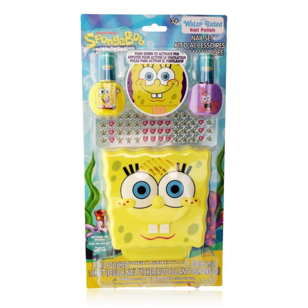 image SpongeBob SquarePants Nail Set with Nail Dryer Main Product Image