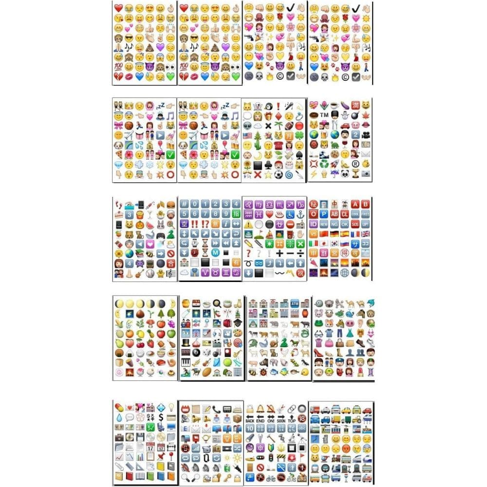 Emoji Jumbo Sticker Pack 960 Count First Alternate Image