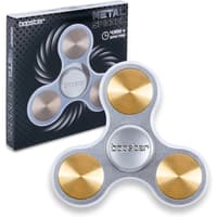 image bopster TriSpinner Metallic Silver &amp; Gold Fidget Spinner Main Product Image
