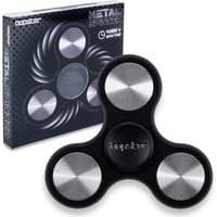 image bopster TriSpinner Metallic Black &amp; Silver Fidget Spinner Main Product Image