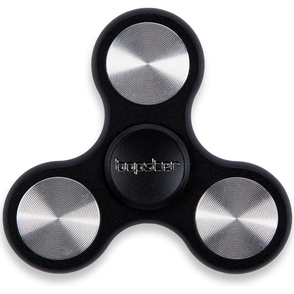 bopster TriSpinner Metallic Black &amp; Silver Fidget Spinner First Alternate Image