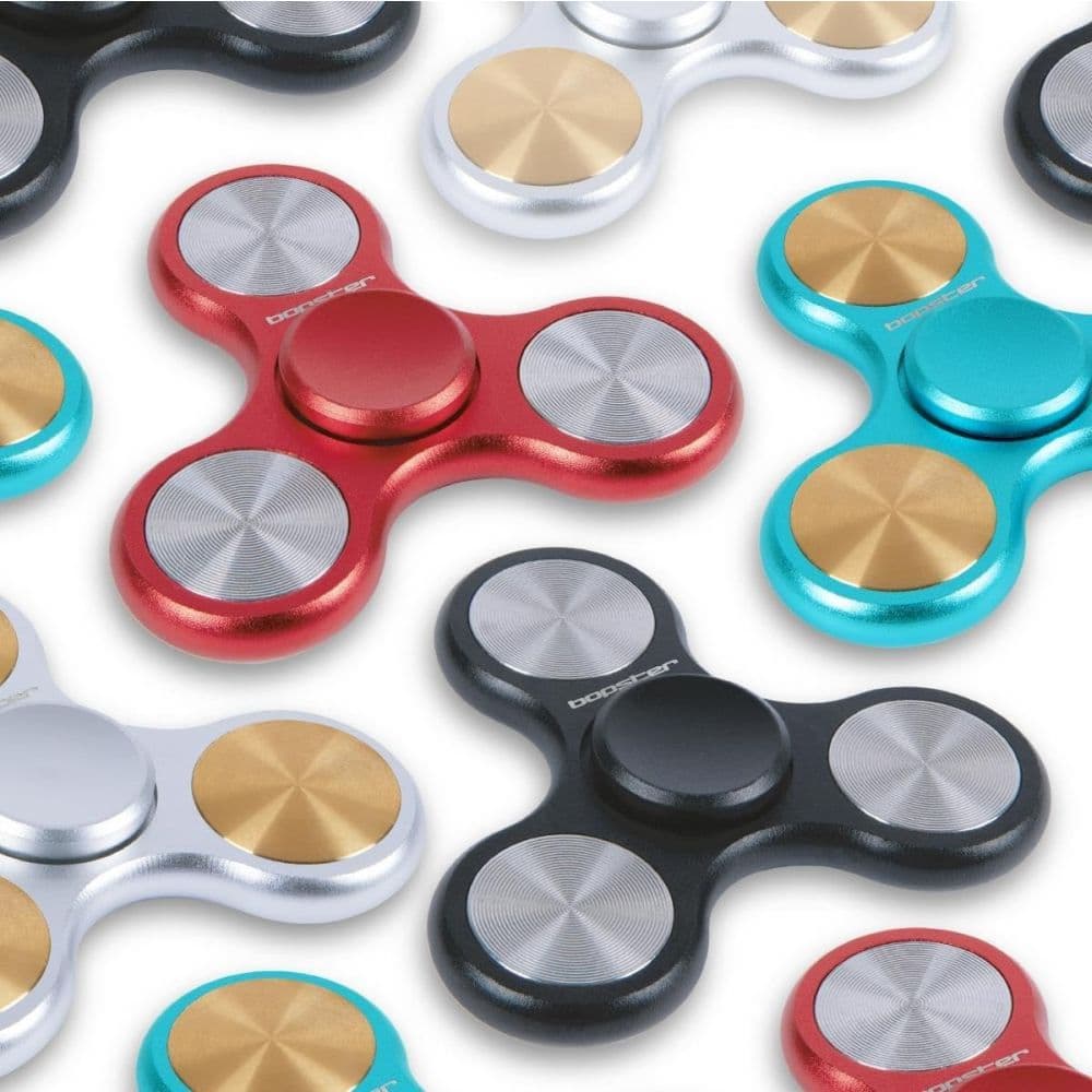 bopster TriSpinner Metallic Black &amp; Silver Fidget Spinner Seventh Alternate Image