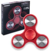 image bopster TriSpinner Metallic Red &amp; Silver Fidget Spinner Main Product Image