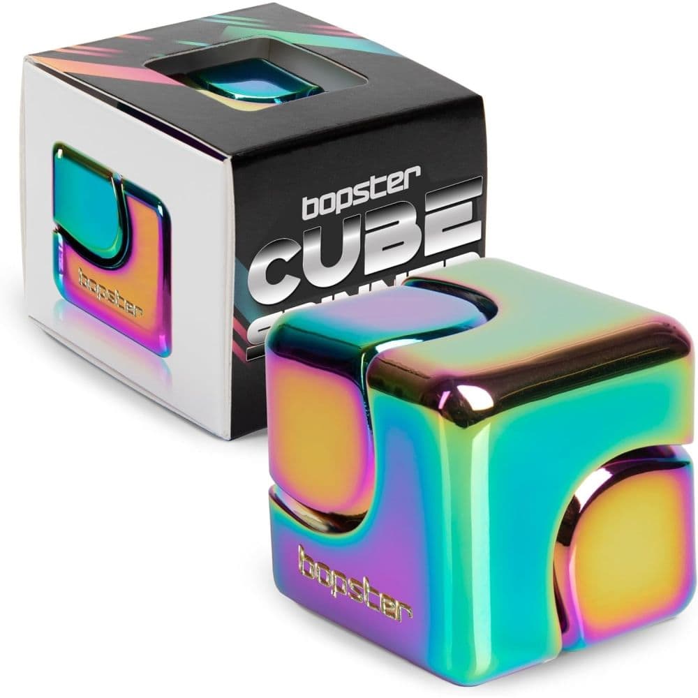 image bopster Cube Spinner Metallic Multicolor Fidget Spinner Main Product Image