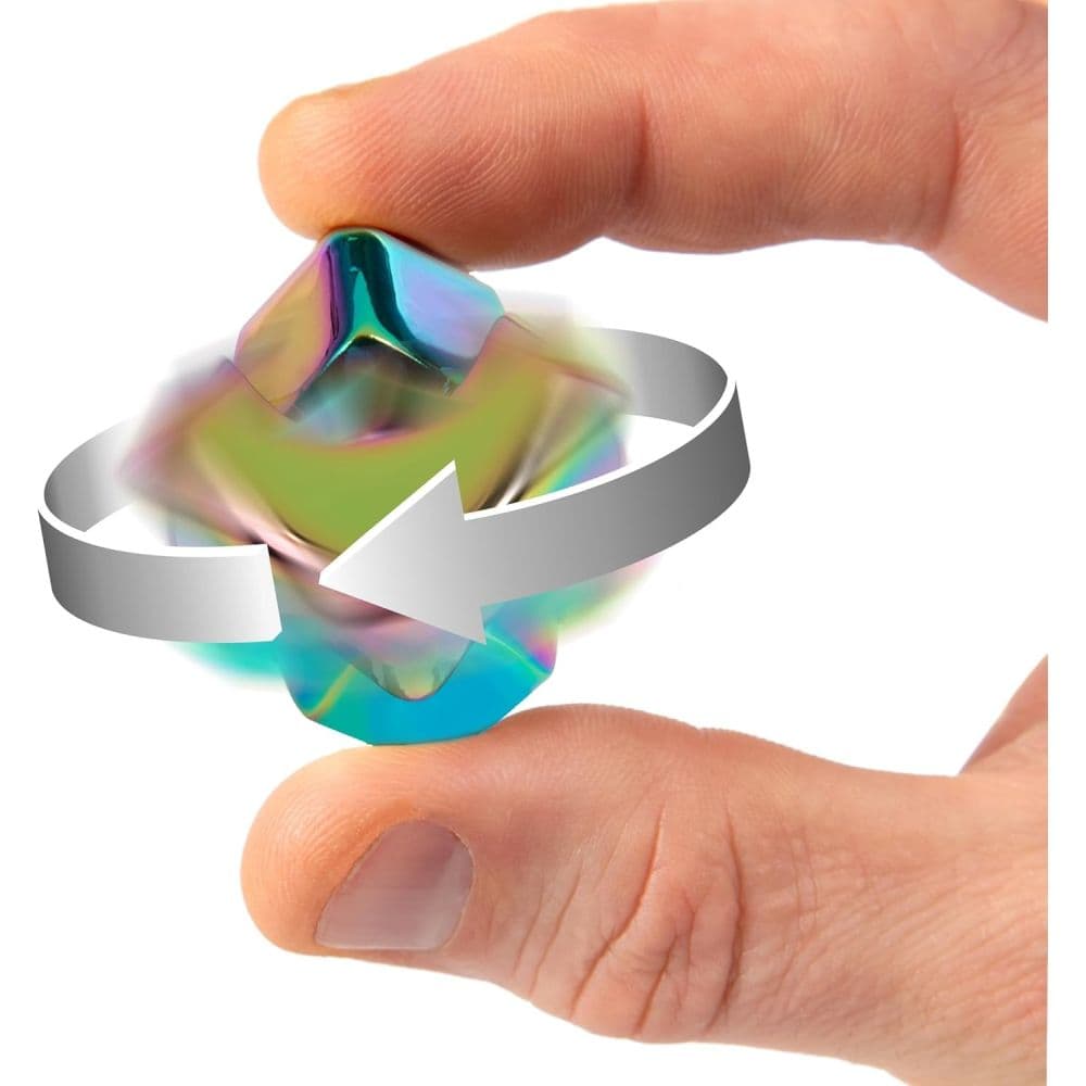 bopster Cube Spinner Metallic Multicolor Fidget Spinner Third Alternate Image
