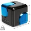 image bopster Cube Spinner Metallic Black &amp; Blue Fidget Spinner Fourth Alternate Image